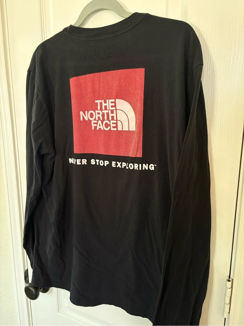 The North Face Black Tee with White Logo